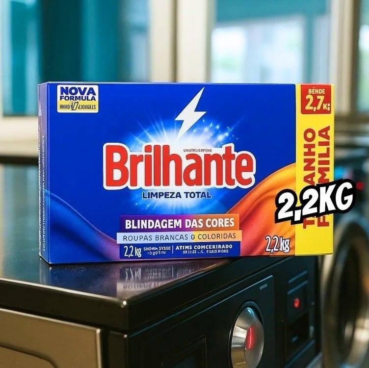 Brilhante Limpeza Total - Sabão Em Pó 2 2Kg