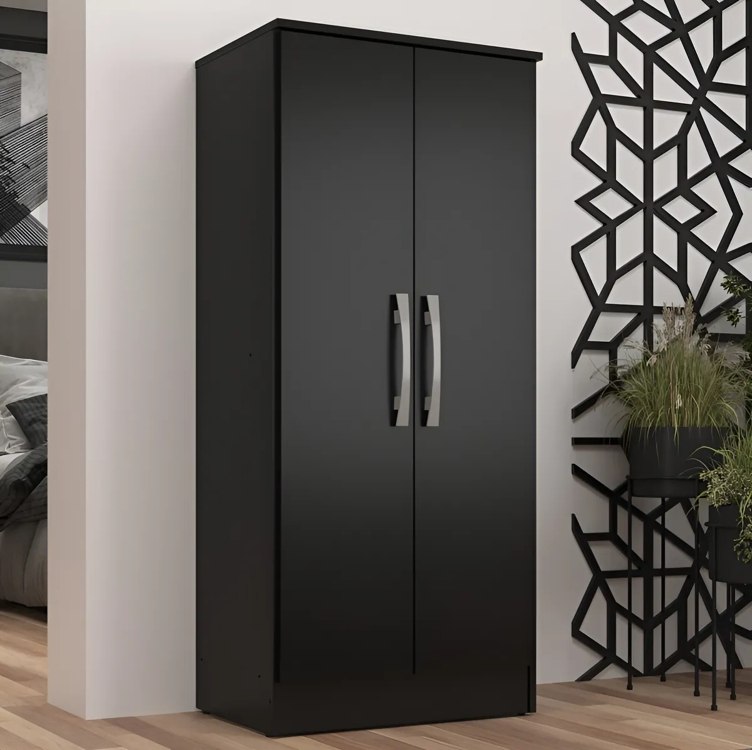 Armário Direto Sim Mu200 Preto 94cm X 46cm X 31cm 2 Portas