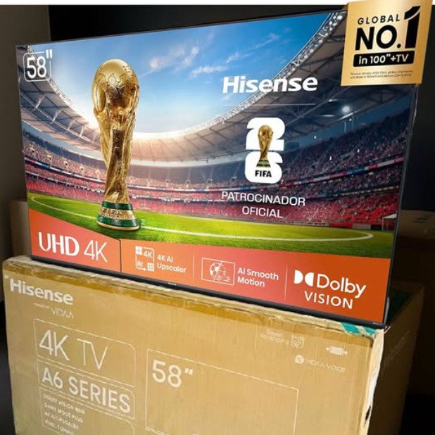Hisense Smart TV 4K 58" Polegadas 58A6NV com Dolby Vision, HDR10, HLG, DTS Virtual X, Comp...