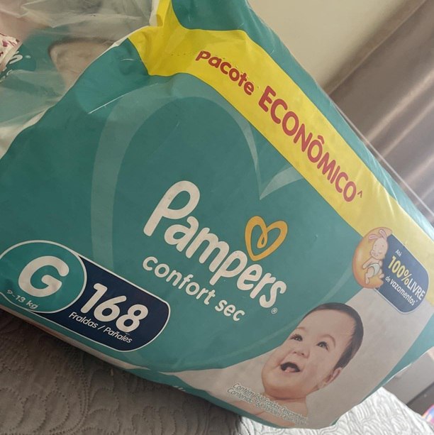 Pacotão de Fralda Pampers Confort Sec Tam. G - 168 Unidades