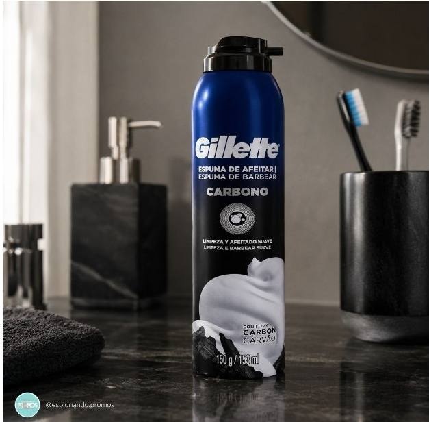 Gillette Espuma de Barbear Carbono, 155 ml