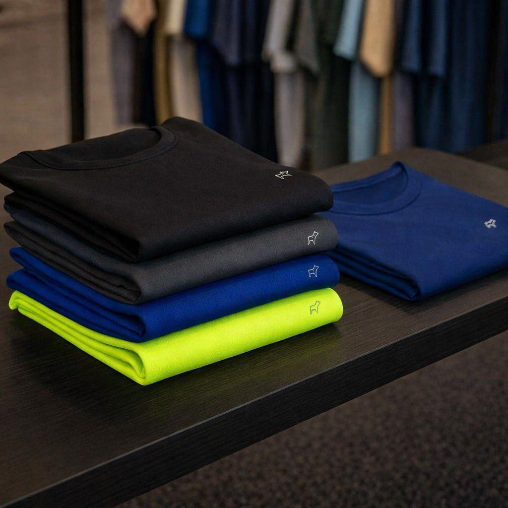 Kit 5 Camiseta Masculina Dry Fit   Slim