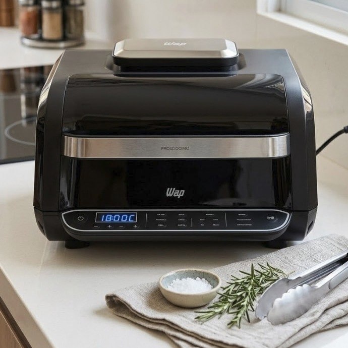Fritadeira Elétrica Air Fryer 8 em 1 Wap Barbecue Heat Digital Wc Ab1030