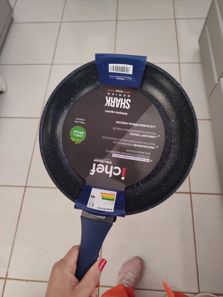 Panela Antiaderente Polishop Shark Series Home 24cm Ichef Azul