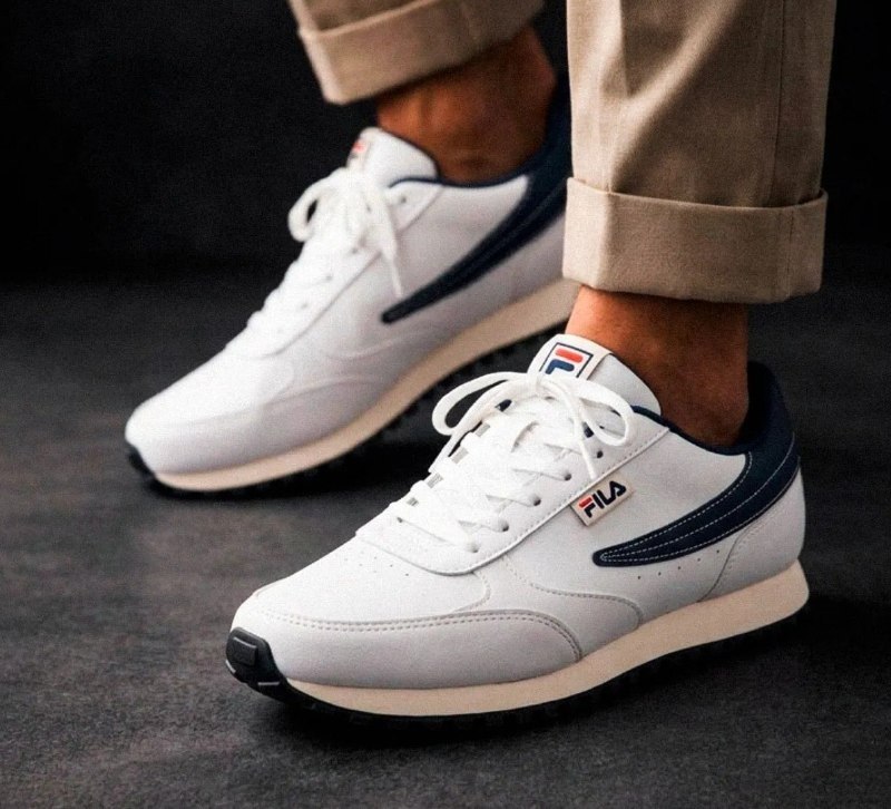 Tênis Fila Renno Classic Sl Masculino Leve Confortável Branco/marinho/vermelho Liso 38 Br