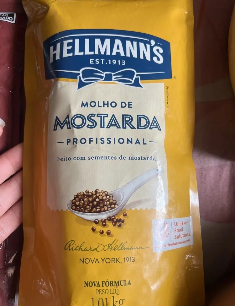 Hellmann'S Profissional Molho De Mostarda Doypack - 1,01Kg