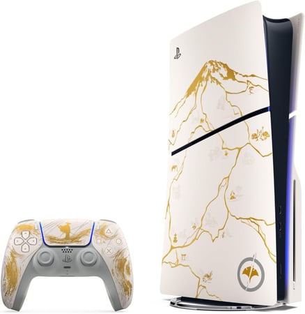 Pack do console PlayStation®5 – Edição Limitada Ouro - Ghost of Yōtei