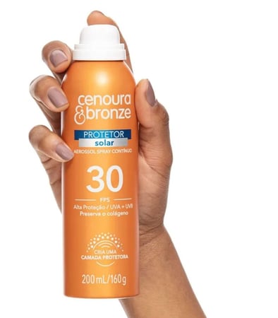 Cenoura e Bronze Protetor Solar Aerossol Cenoura E Bronze Fps30 200Ml Cenoura E Bronze