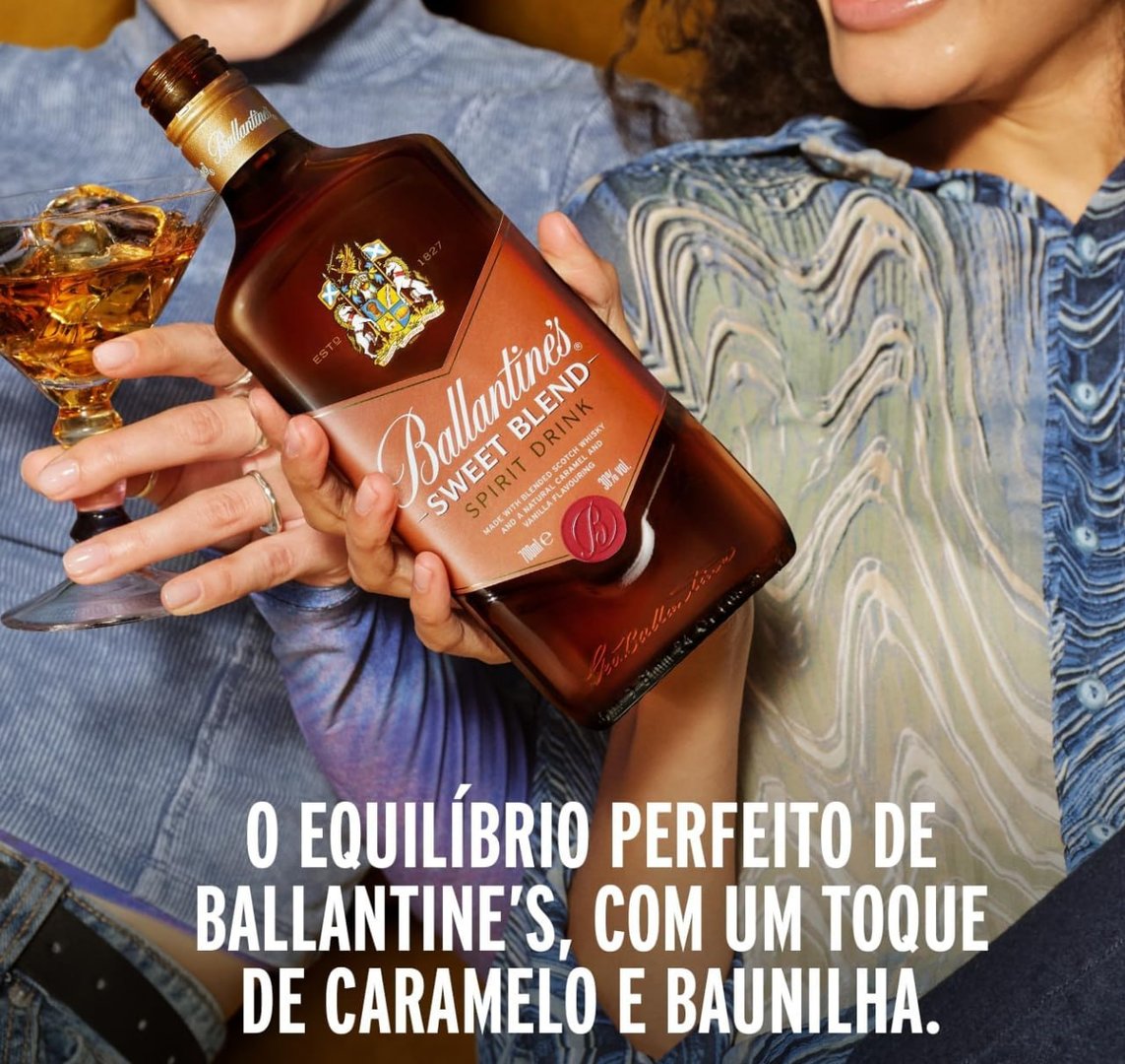 Licor Seco de Whisky Caramelo & Baunilha Ballantine's Sweet Blend Garrafa 700ml