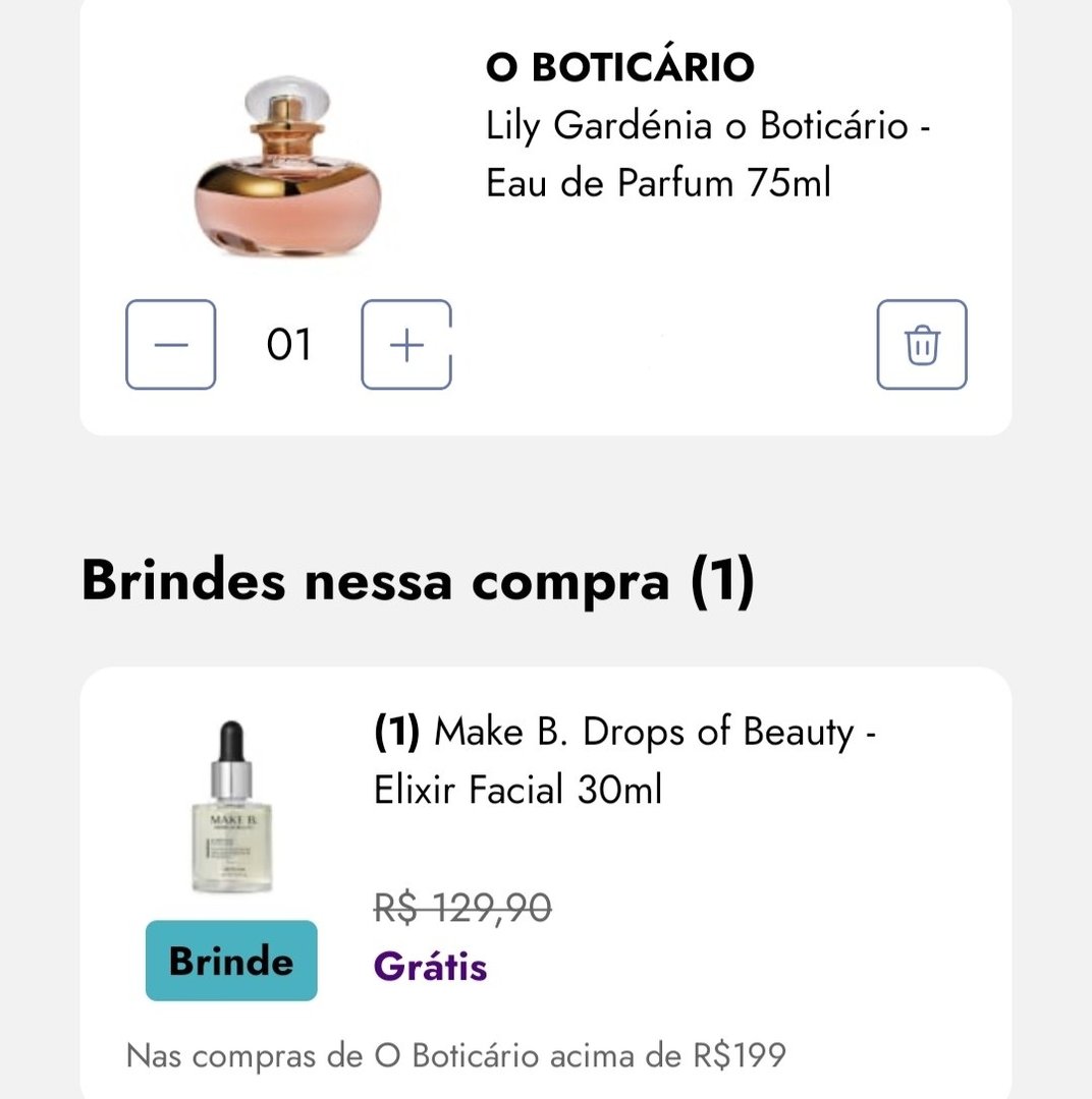 Lily Gardénia o Boticário - Eau de Parfum 75ml