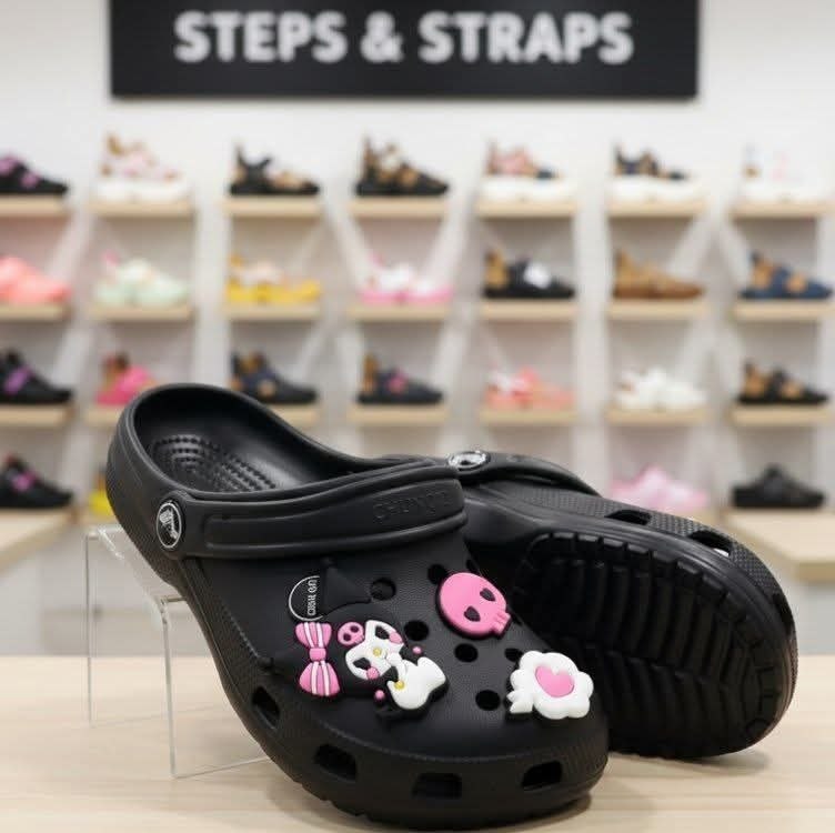 Babuche Sandalia Infantil Eva Unissex Antiderrap Acessorios Preto.fem. Animal Print 32-33 ...