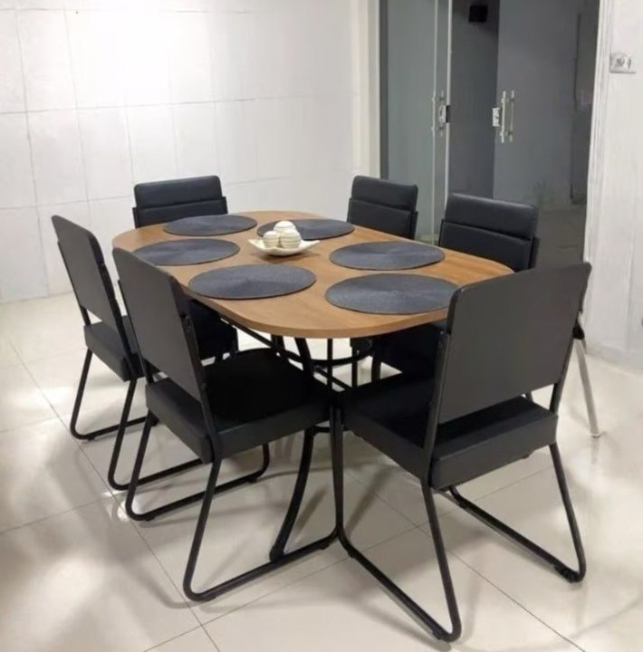 Conjunto Sala De Jantar Carraro Com Mesa E 6 Cadeiras Preto Fenix Carraro
