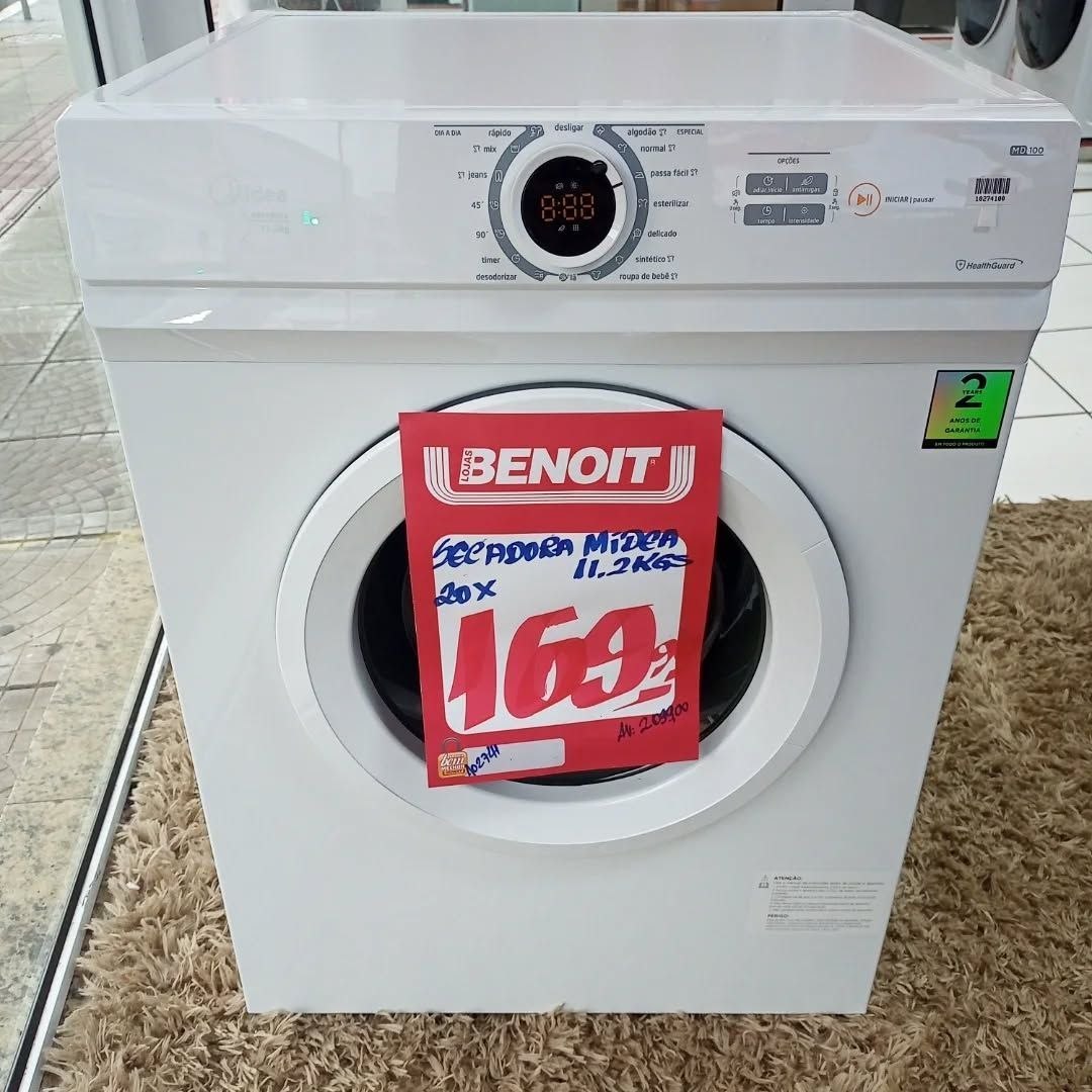 Secadora de Roupas Midea SmartSec 11,2kg HealthGuard 15 Programas - 110v/220v