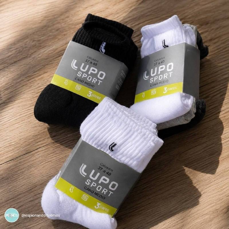 Kit 10 Pares Meia Lupo Cano Médio