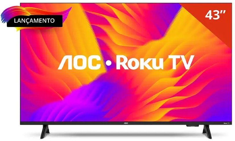 Smart Tv 43 Aoc Led Roku Full Hd Wi-fi 60hz Hdmi Usb 43s5155/78g