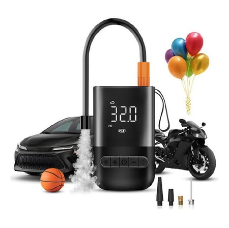 Compressor De Ar Mini Calibrador De Ar Portátil Recarregável Para Pneus De Bicicleta Moto ...