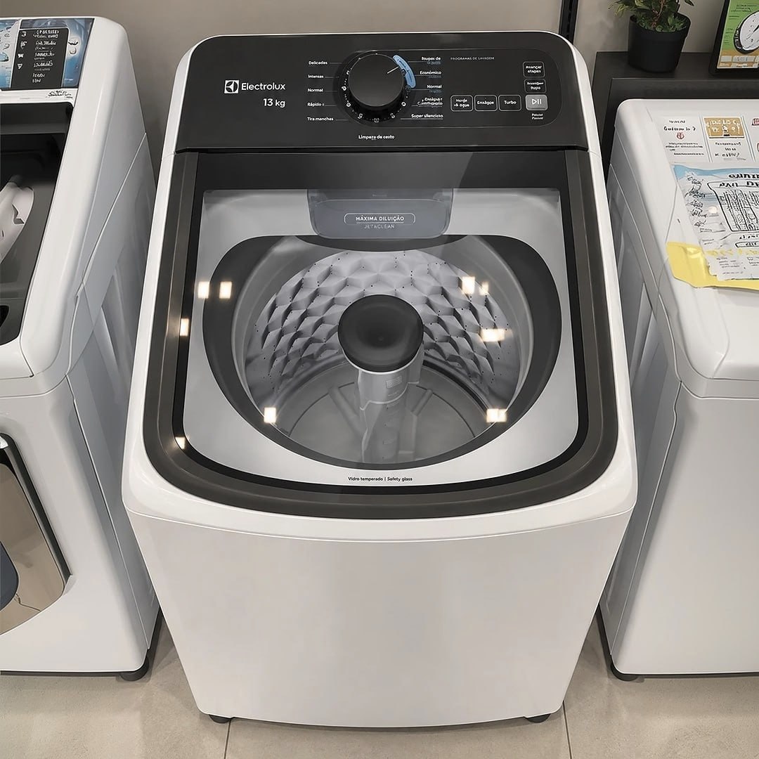 Máquina De Lavar Electrolux 13kg Branca Compacta (let13) 127v Branca