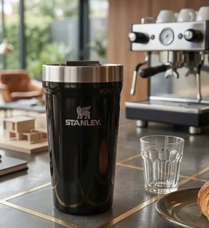 Stanley Copo Texturizado Com Tampa Black Gloss | 473ml