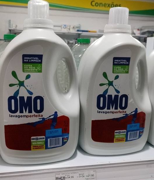 Kit 2 Sabão Líquido Omo Multiação Lavagem Perfeita 5 Litros