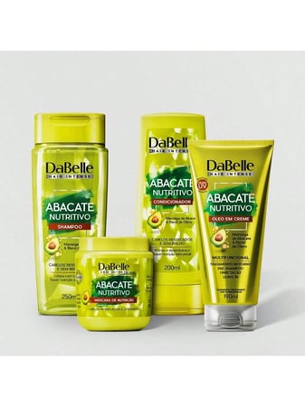 Kit DaBelle Abacate Nutritivo Shampoo, Condicionador, Oléo em creme e Máscara 400g (4 prod...