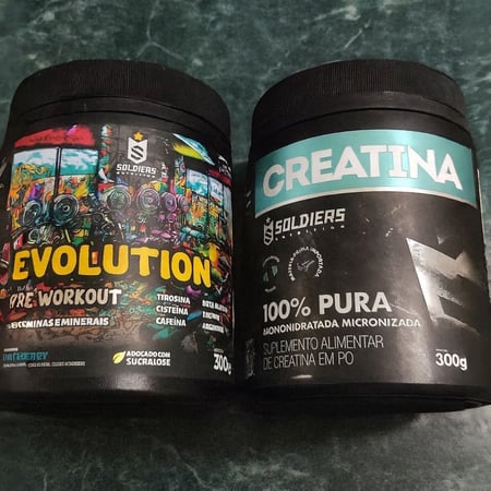 Kit: 1 Creatina 300g +1 Evolution 300g - Soldiers Nutrition
