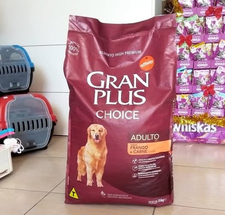 Ração GranPlus Choice Frango e Carne para Cães Adultos - 15kg