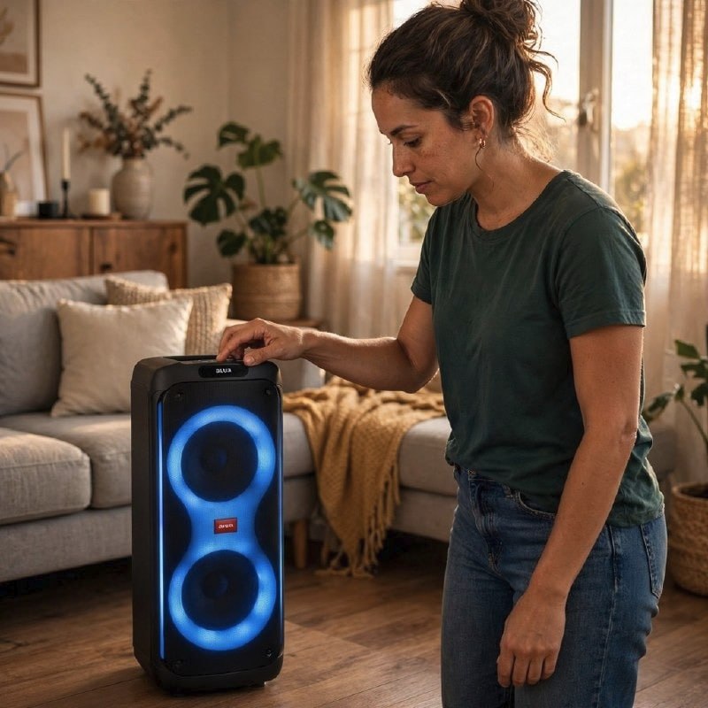 Caixa de Som Party Box, Aiwa, Bluetooth, Luzes Multicores - AWS-PB-04 PARTY BOX AWS-PB-04 BIVOLT