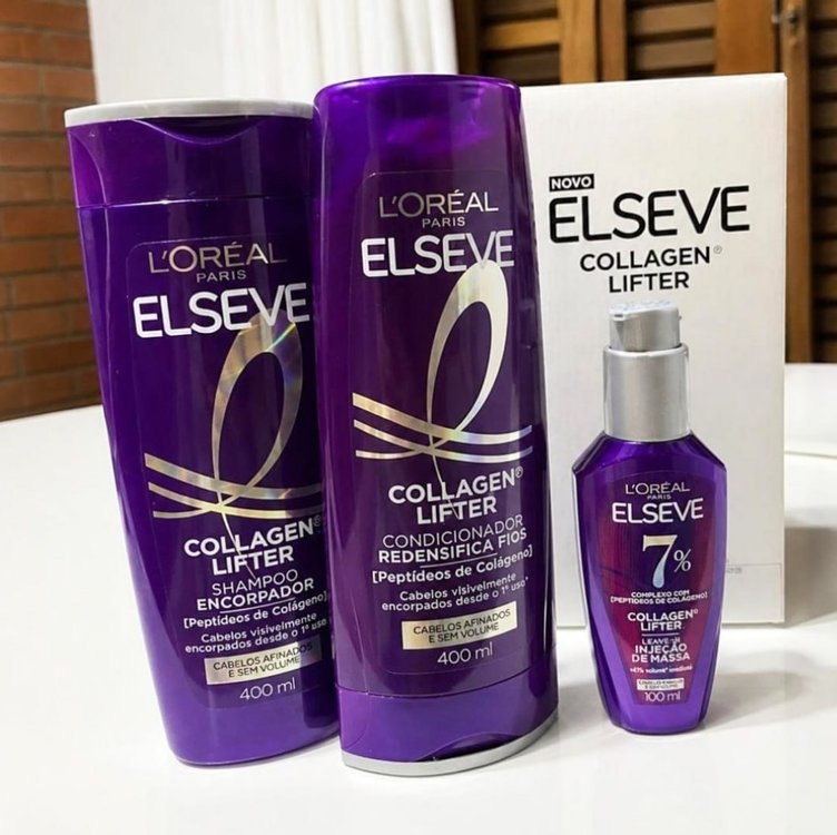Shampoo Condicionador Sérum Elseve L'Oréal Colágeno 400ml+400ml+100ml