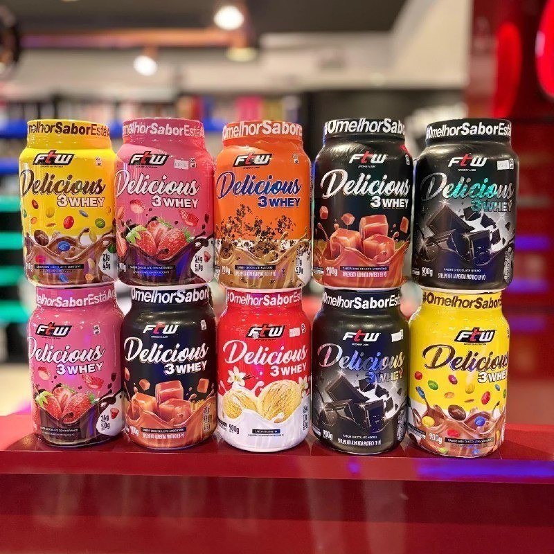 Delicious 3 Whey Proteína Hidrolisada Concentrada E Isolada 900g Ftw
