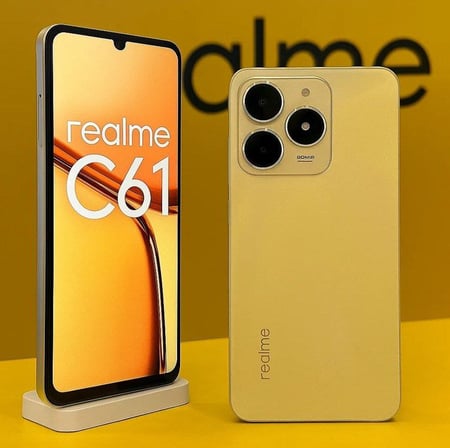 Celular Smartphone Realme C61 Dual Sim 128 Gb 4 Gb Ram Dourado