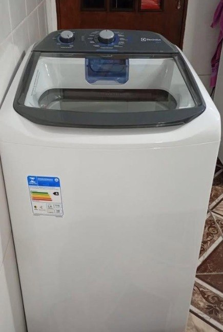 Lavadora de Roupas Electrolux 13kg Cesto Inox 10 Programas de Lavagem Branca Efficient LDA13