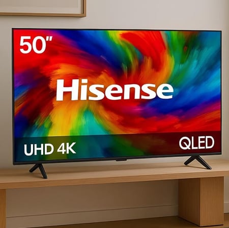 Hisense Smart Tv Uhd 4k Qled 50  Polegadas 50q6n Google Tv Com Hdr10+ Dolby Atmos Sports M...