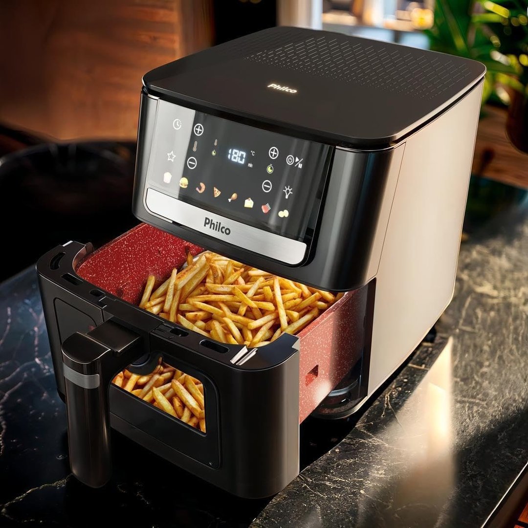 Air Fryer Philco 6,5L Visor Glass 1700W PAF65 127V