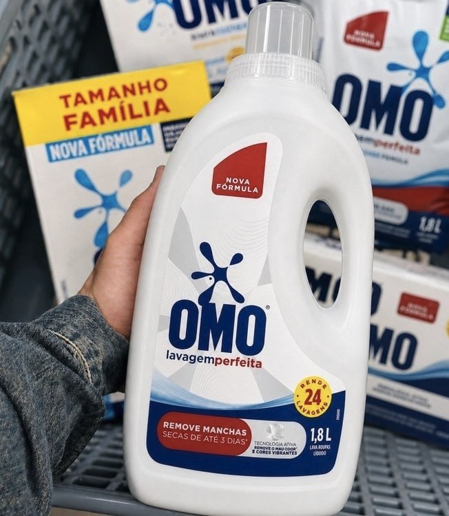 Lava-Roupas Líquido Omo Lavagem Perfeita Frasco 1,8l