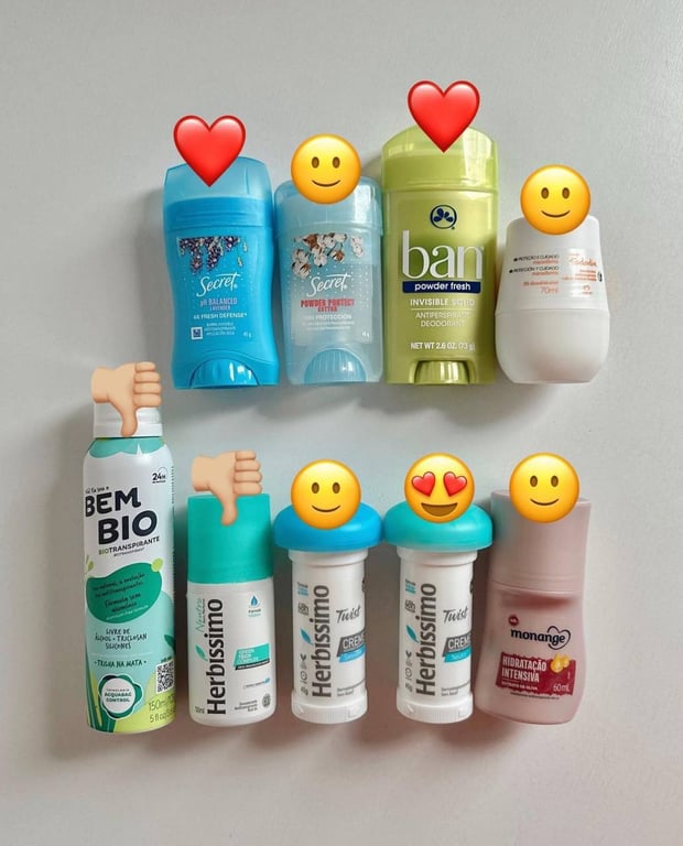 Batalha de emojis: desodorantes.