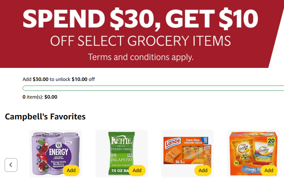 Spend $30 get $10 