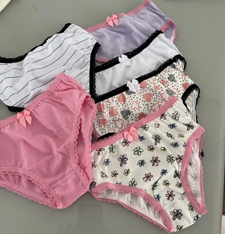 Kit 6 Calcinhas Infantil Lupo Lobinha Estampada  - Até 2 Anos