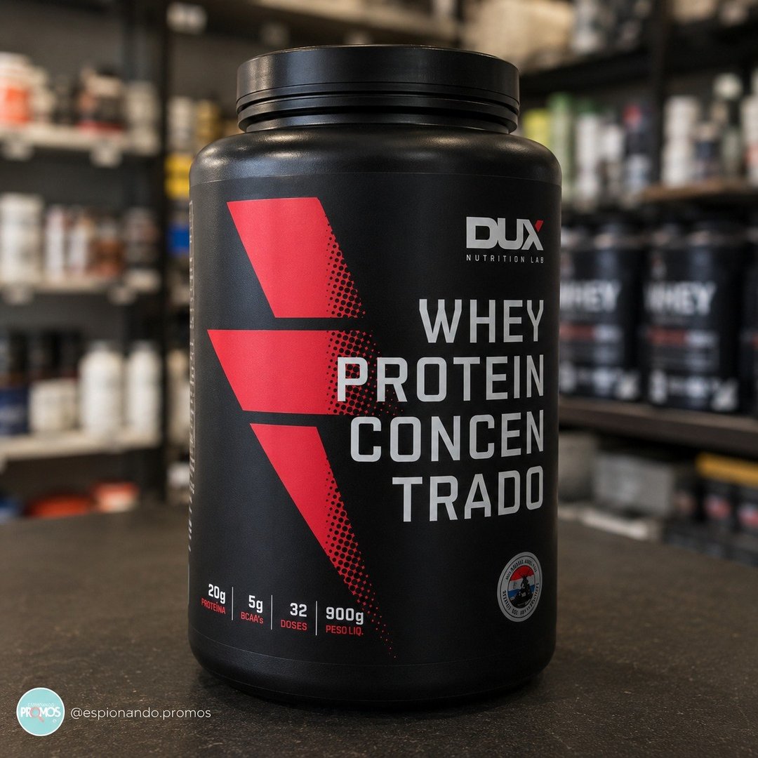 Dux Human Health Whey Protein Concentrado Pote 900g Sem Sabor