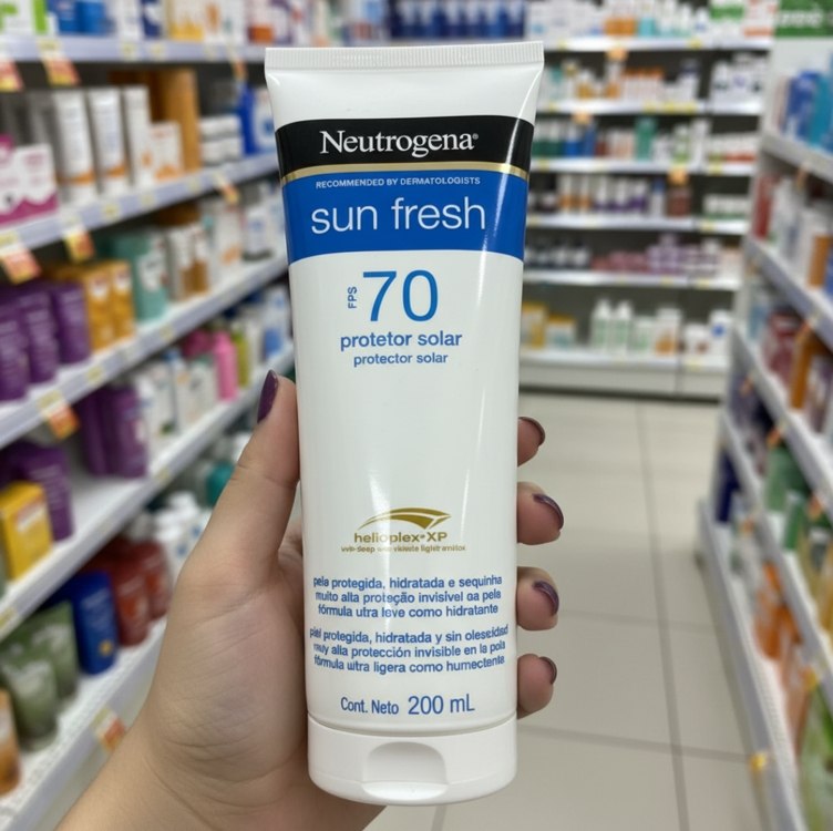 Neutrogena Sun Fresh Protetor Solar Corporal, FPS 70, 200ml