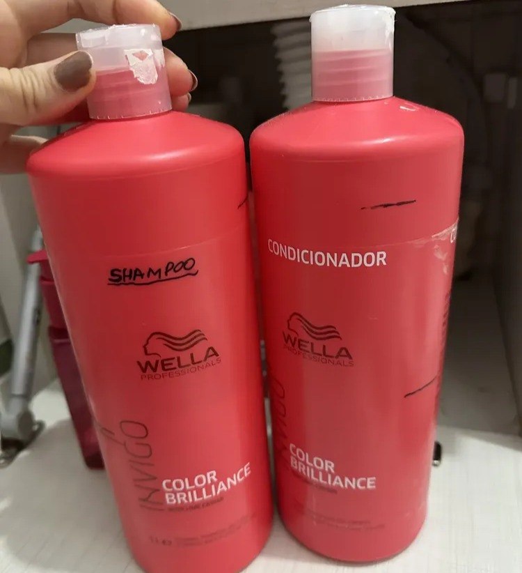 Kit Wella Invigo Color Brilliance Shampoo 1 Litro + Condicionador 1 Litro