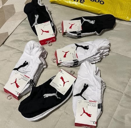 Kit 9 Pares Meias Puma Sapatilha Cano Baixo Algodão Original