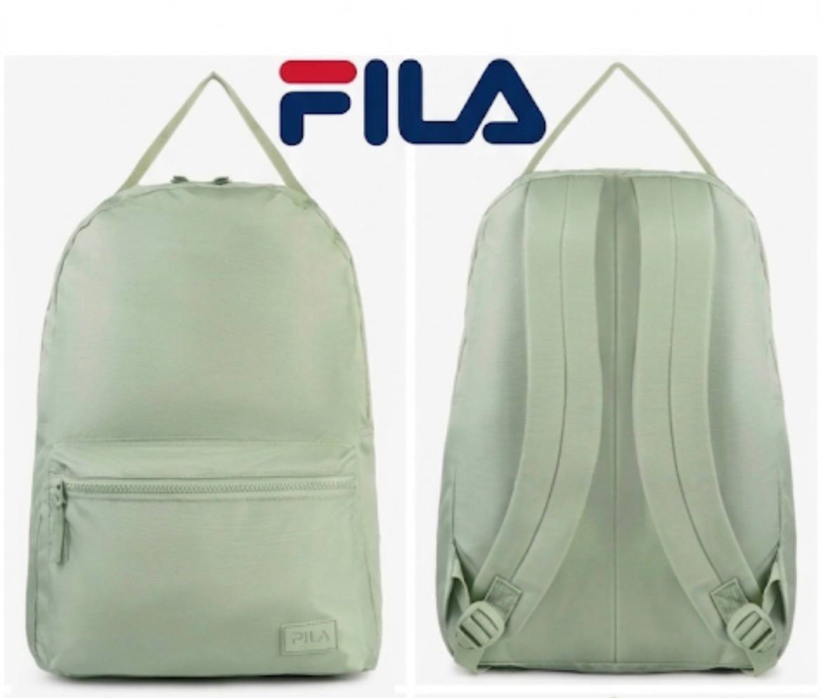 Mochila Box Letter Fila Verde Sálvia Claro Liso