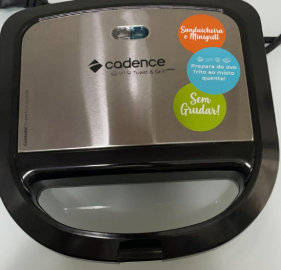 🤓Sanduicheira Cadence Com Inox 127V - SAN615, Modelo: SAN615-127V