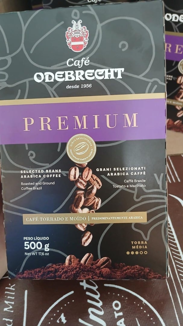 🤓Kit 5 Pacotes de Café Odebrecht Torrado e Moido Premium Predominante Arábica 500g - 5 x ...