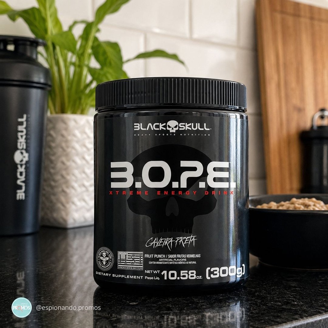 Pré-Treino B.O.P.E. Black Skull, 300g