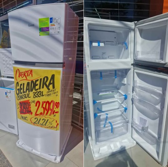 Geladeira Consul Frost Free Duplex Branca 333L - 110v/220v