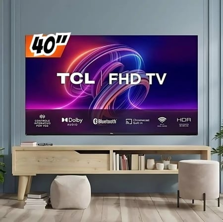 Smart TV 40” Full HD LED TCL 40S5400A Android - Wi-Fi Bluetooth Google Assistente 2 HDMI 1...