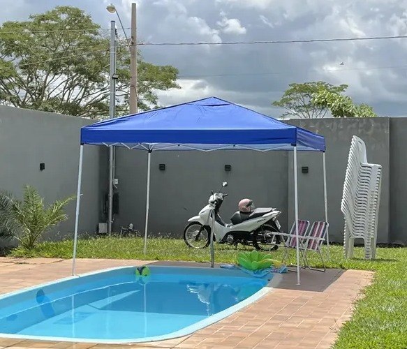 Tenda Gazebo KPARTS Articulada Dobrável 3x3 Camping e Praia - Azul
