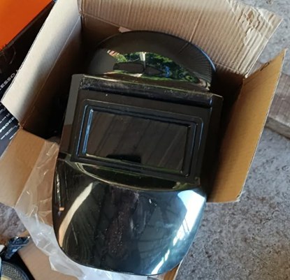 Máscara de Solda Fixa Elétrica SNELProfissional c/ Visor Reforçado Resistente Calor