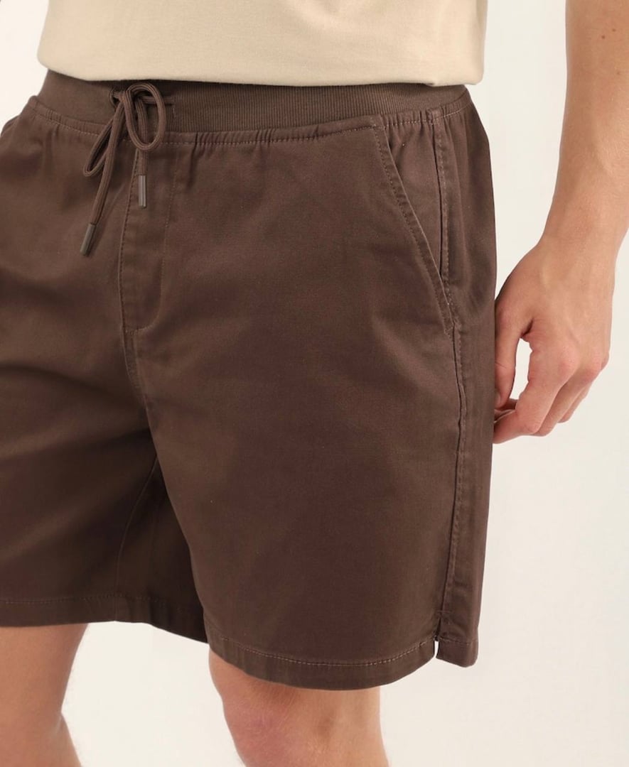Bermuda sarja masculina reta - Marrom | Pool Jeans